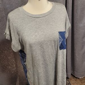 Max Studio Gray and Blue Blouse
